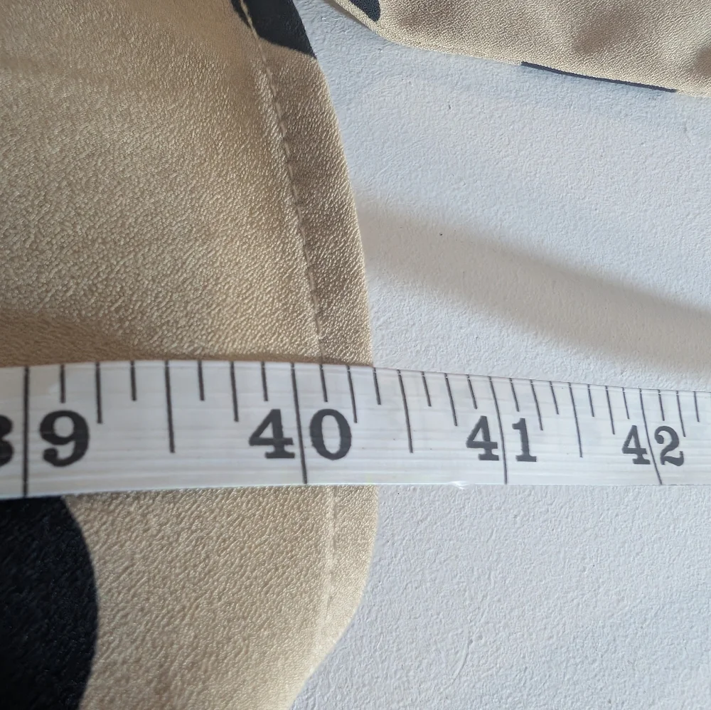 New York & Company Beige Dress with Black Polka Dots - Picture 8 of 9